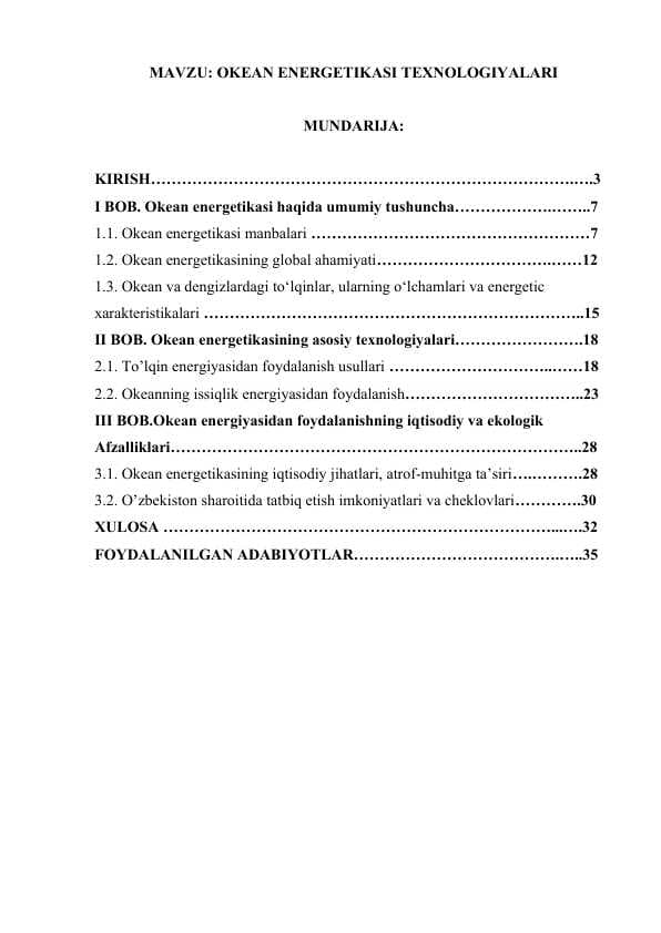 OKEAN ENERGETIKASI TEXNOLOGIYALARI.docx