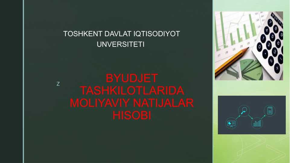 Byudjet tashkilotlarida moliyaviy natijalar hisobi