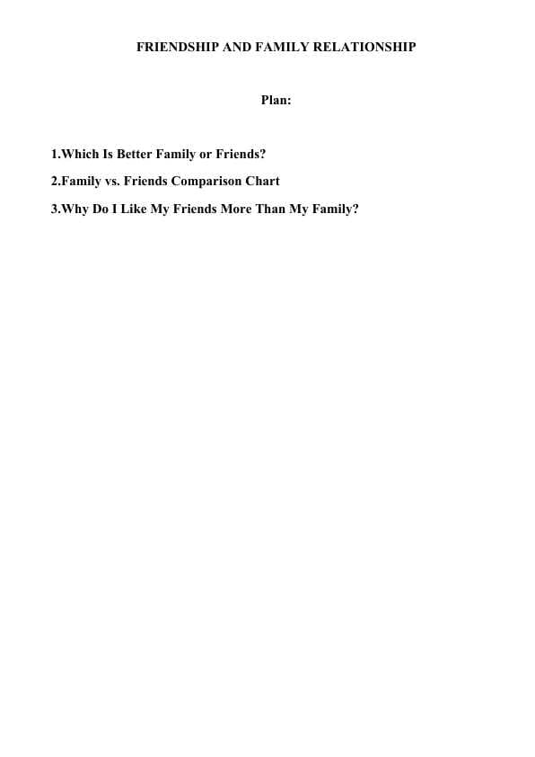 FRIENDSHIP AND FAMILY RELATIONSHIP