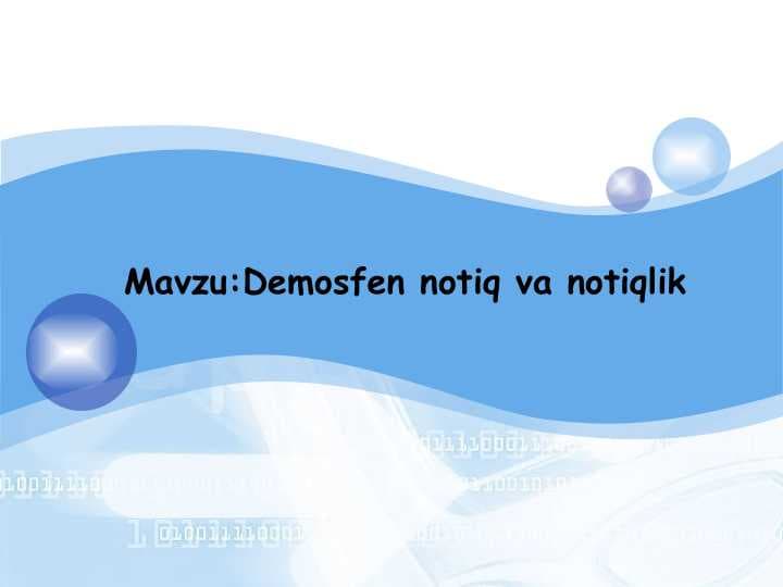Demosfen notiq va notiqlik