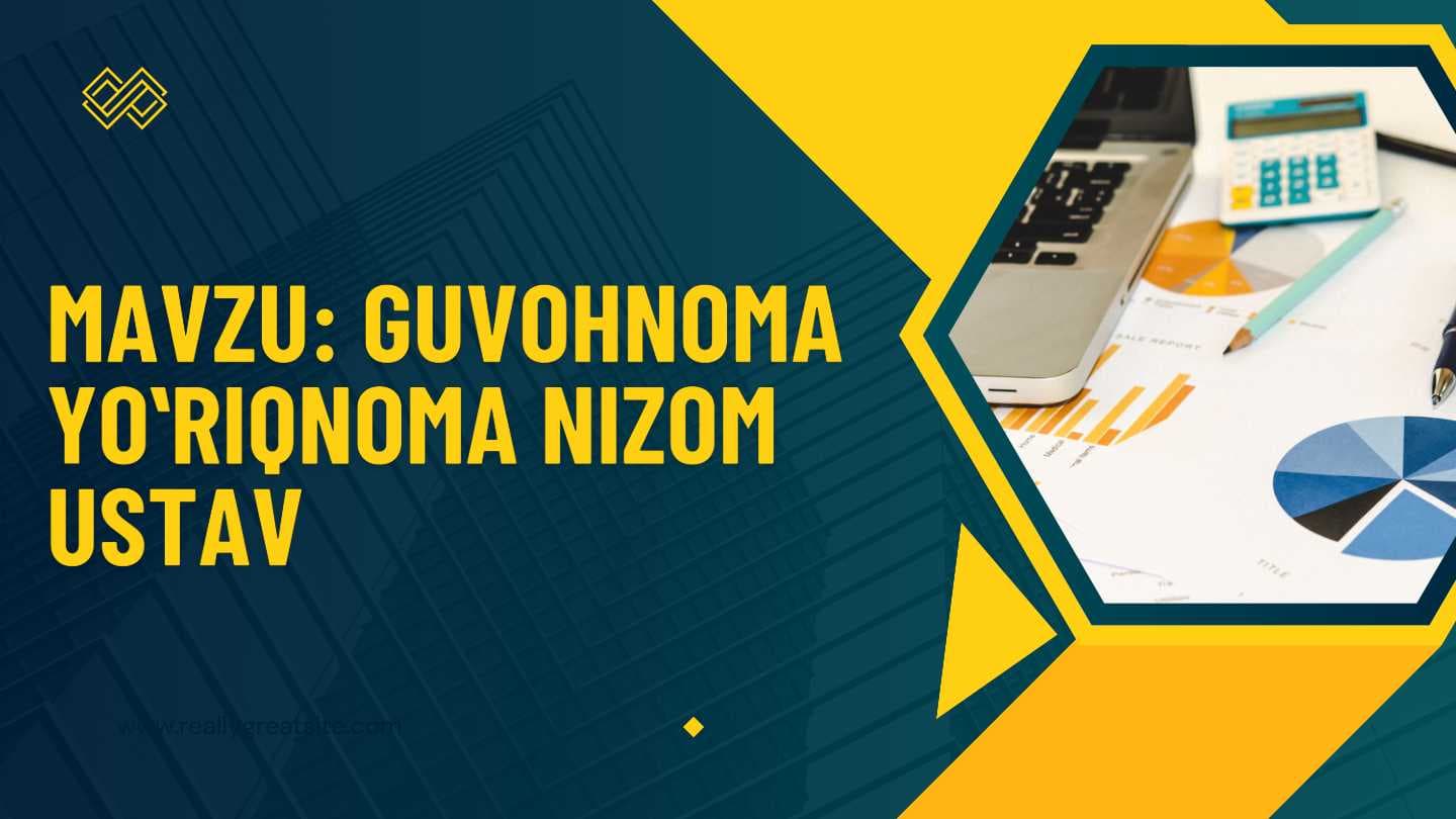 Guvohnoma yoʻriqnoma nizom ustav