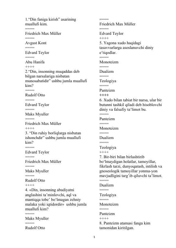 Dinshunoslik test 2025 baxorgi