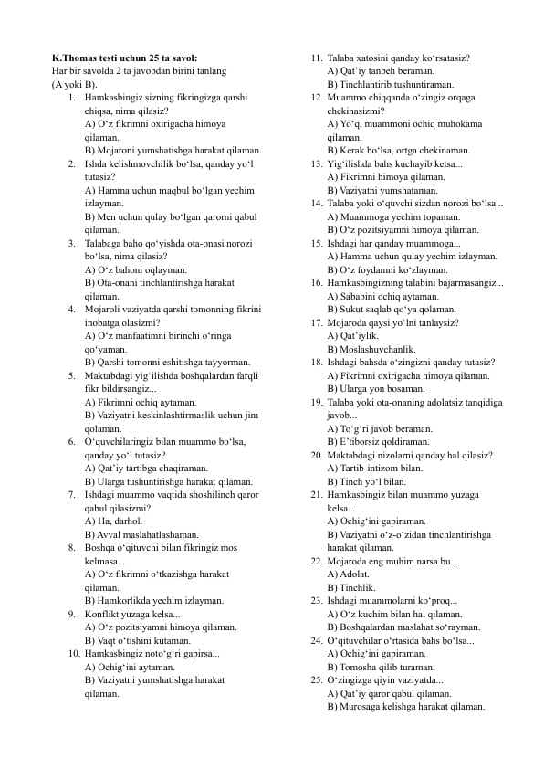 psixologik test