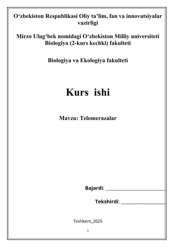 Telomerazalar