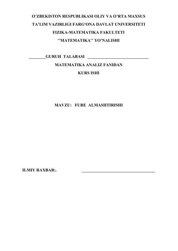 FURE  ALMASHTIRISHI
