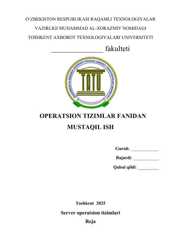 Server operatsion tizimlari