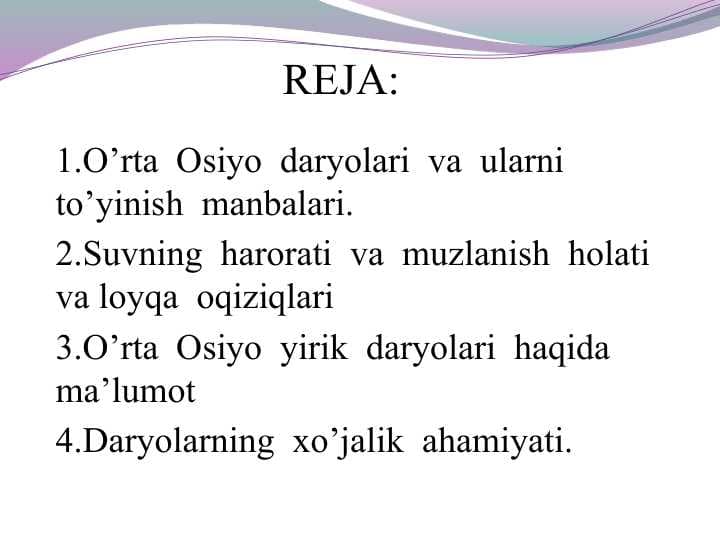 O'rta Osiyo daryolari