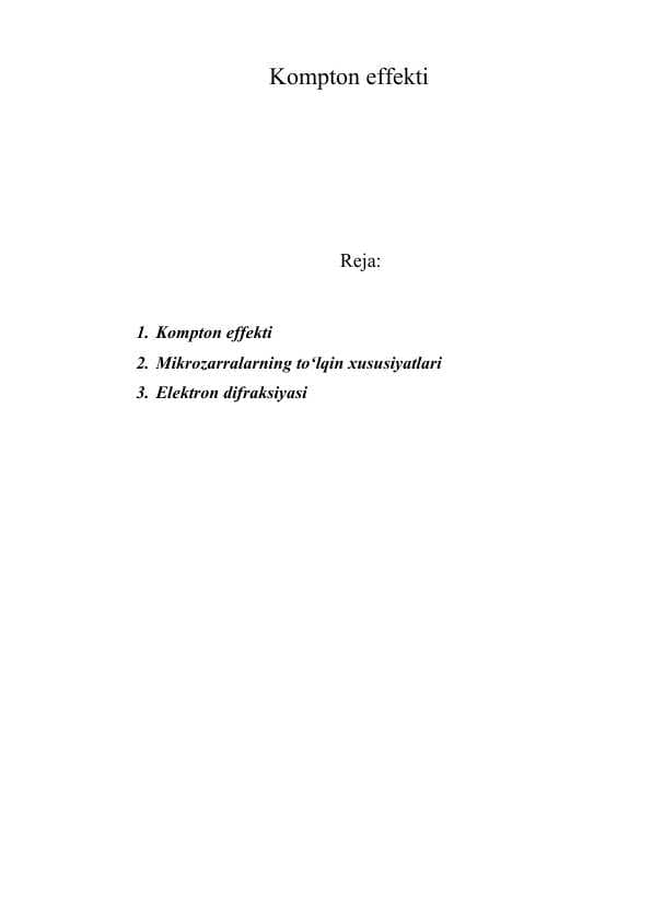 Kompton effekti