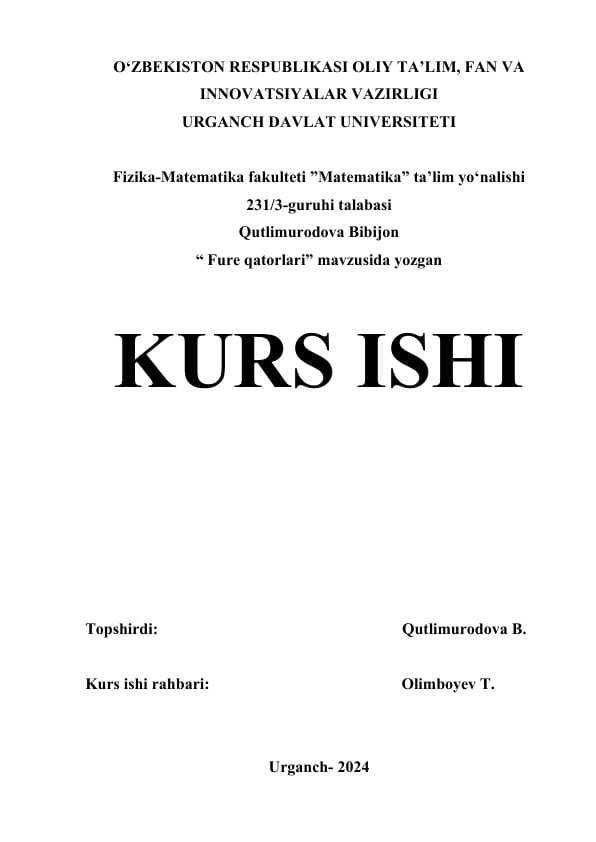 FURE QATORLARI.docx