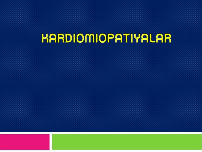 KARDIOMIOPATIYALAR