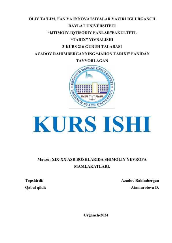 XIX-XX asr boshlarida Shimoliy Yevropa mamlakatlari.