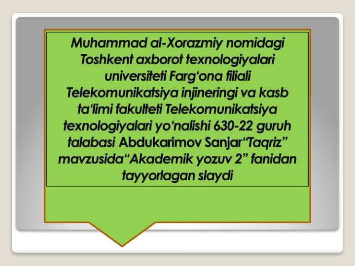 Taqriz