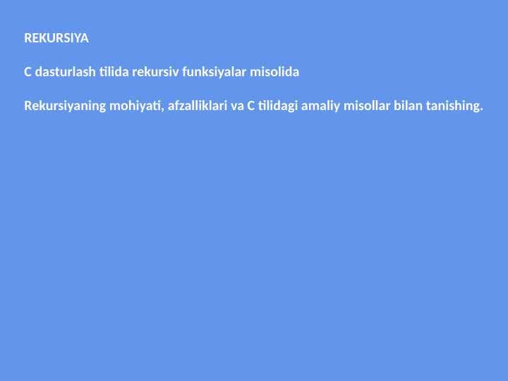 REKURSIYA