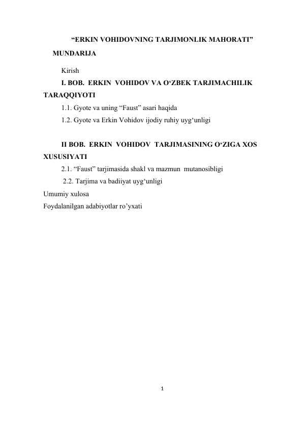 “ERKIN VOHIDOVNING TARJIMONLIK MAHORATI”