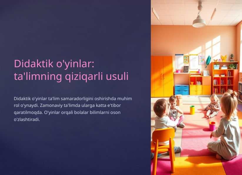 Didaktik o'yinlar