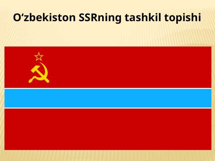 O‘zbekiston SSRning tashkil topishi 25