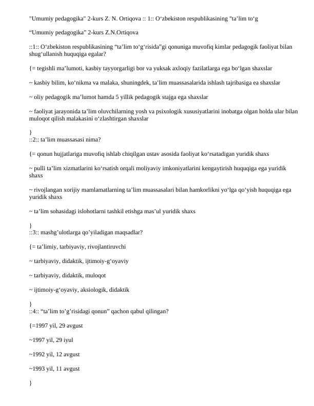 umumiy pedagogika