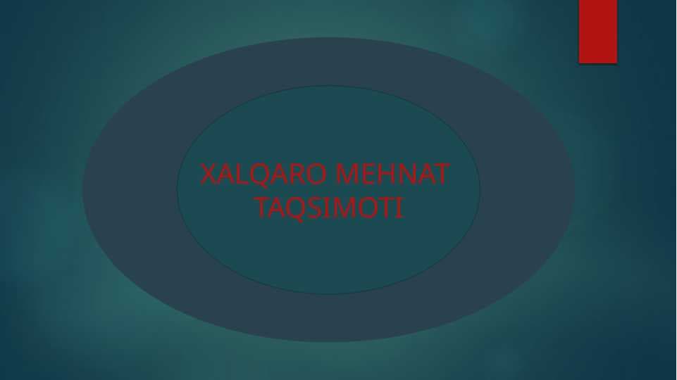 Xalqaro Mehnat Taqsimoti