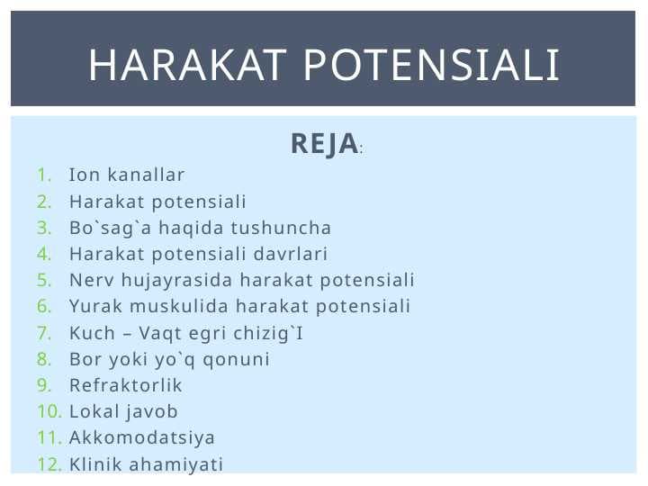 Harakat potensiali