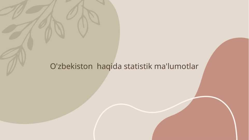 O'zbekiston  haqida statistik ma'lumotlar