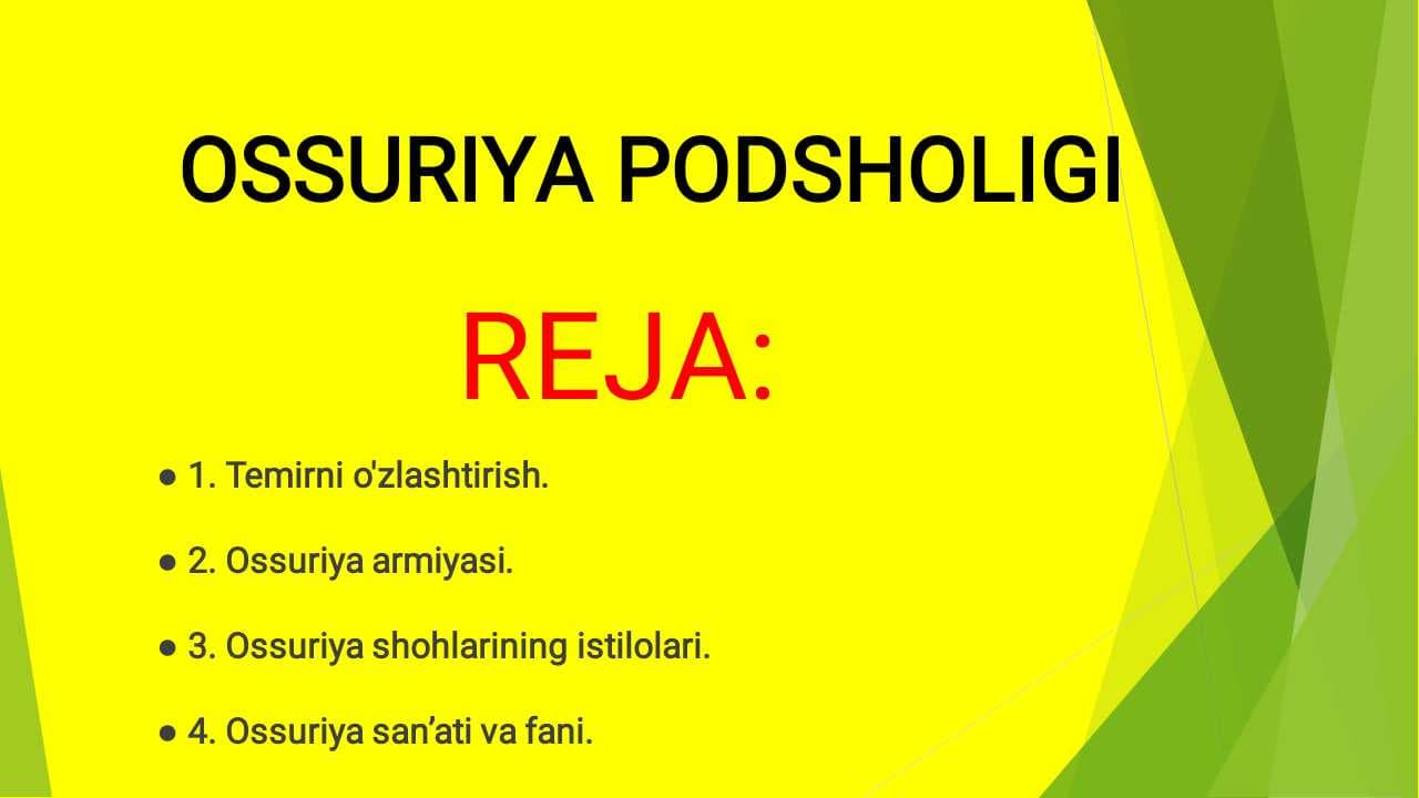 OSSURIYA PODSHOLIGI
