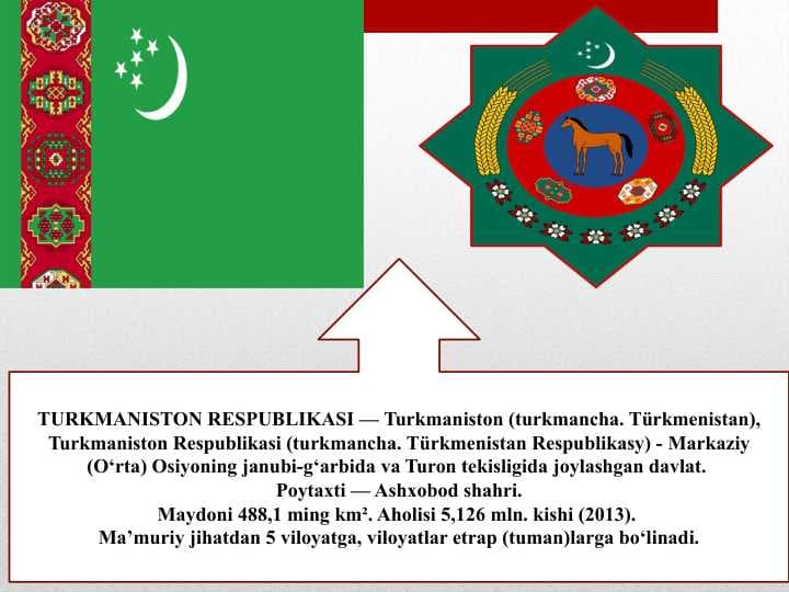 TURKMANISTON RESPUBLIKASI