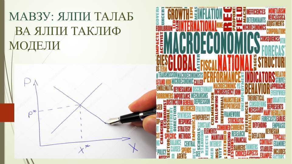 ЯЛПИ ТАЛАБ   ВА ЯЛПИ ТАКЛИФ МОДЕЛИ