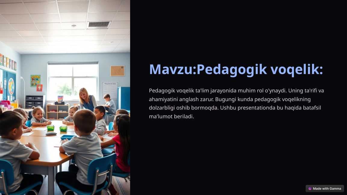 Pedagogik-voqelik-Kirish