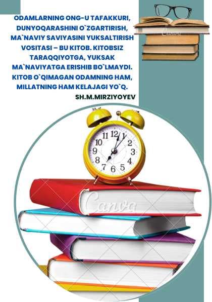 Kutubxonaga buklet. Ko`rgazma