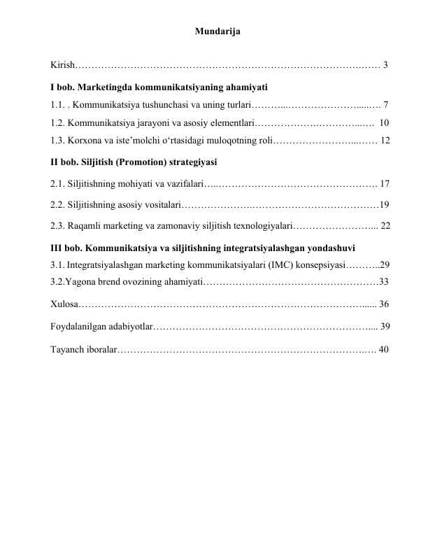 Marketingda kommunikatsiyaning ahamiyati