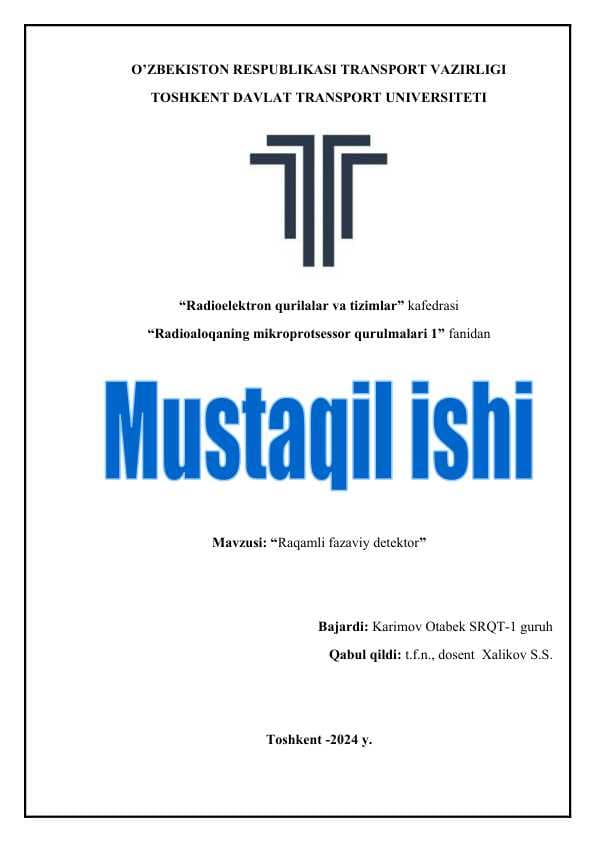 Raqamli fazaviy detektor