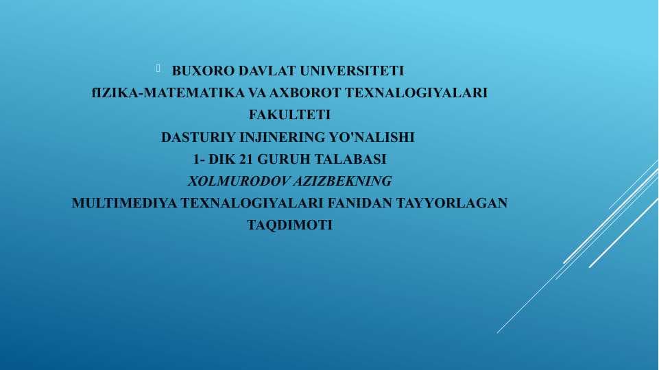 Mavzu:FrontPage dasturi va uning imkoniyatlari. Ijtimoiy tarmoqlardan foydalanish