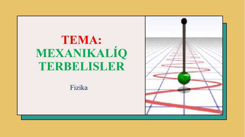 Mexanikalıq terbelisler