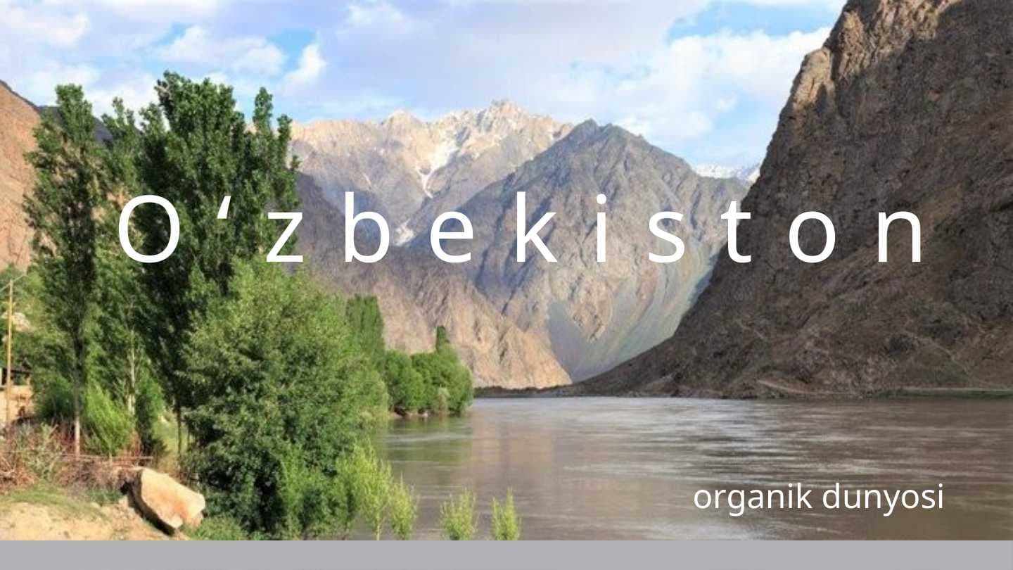 O‘zbekiston  organik dunyosi