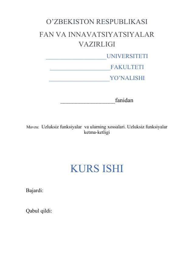 Uzluksiz funksiyalar  va ularning хоssalari. Uzluksiz funksiyalar kеtma-kеtligi