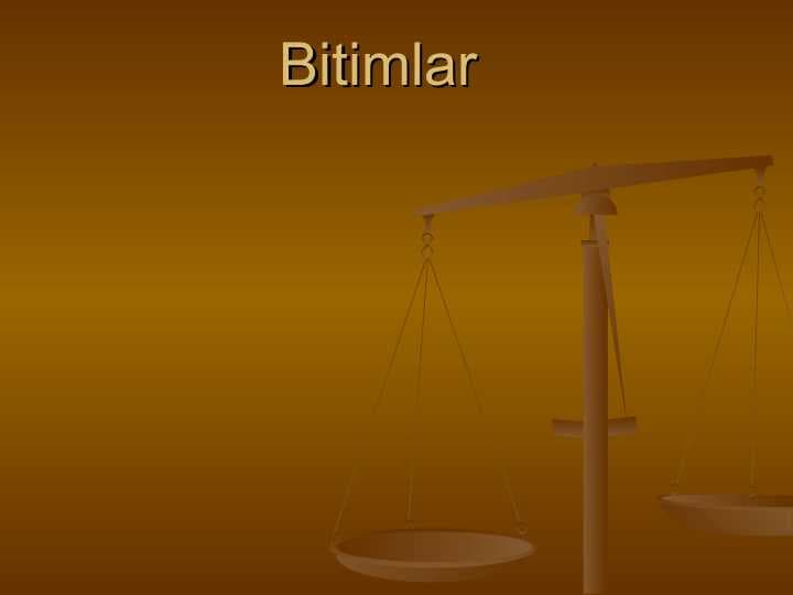 Bitimlar