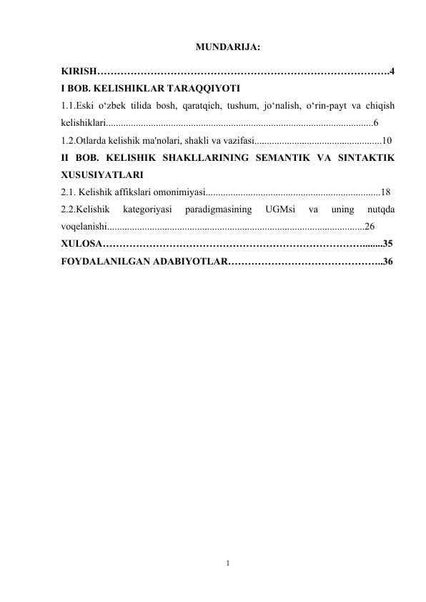 Kelishik umumiy maʼnosining nutqiy xususiyatlari