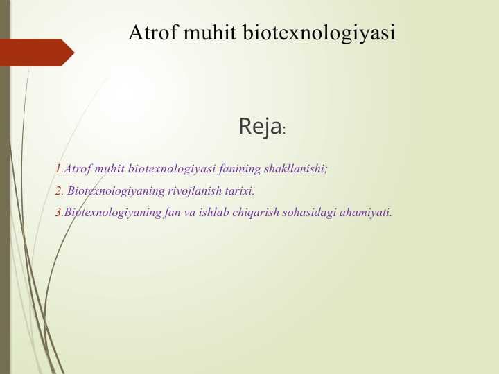 Atrof muhit biotexnologiyasi