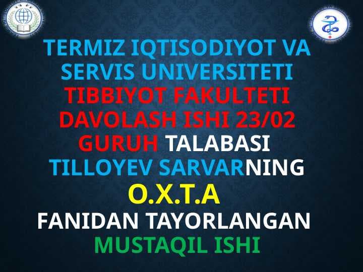 Tibbiyotda qoʻlaniladigan zamonaviy asbob uskunalar