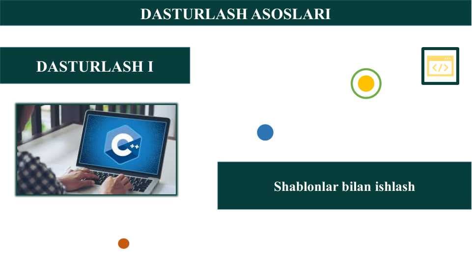Shablonlar bilan ishlash