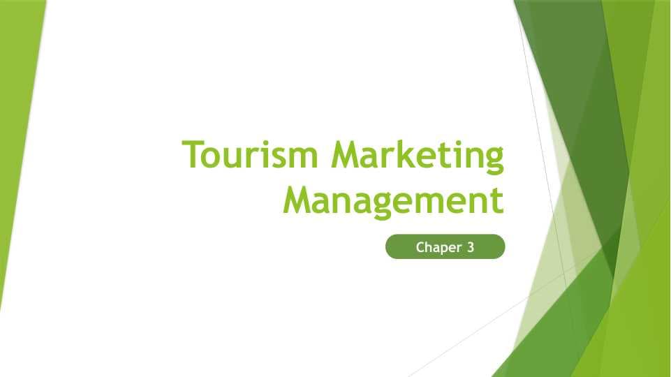 Tourism Marketing Management