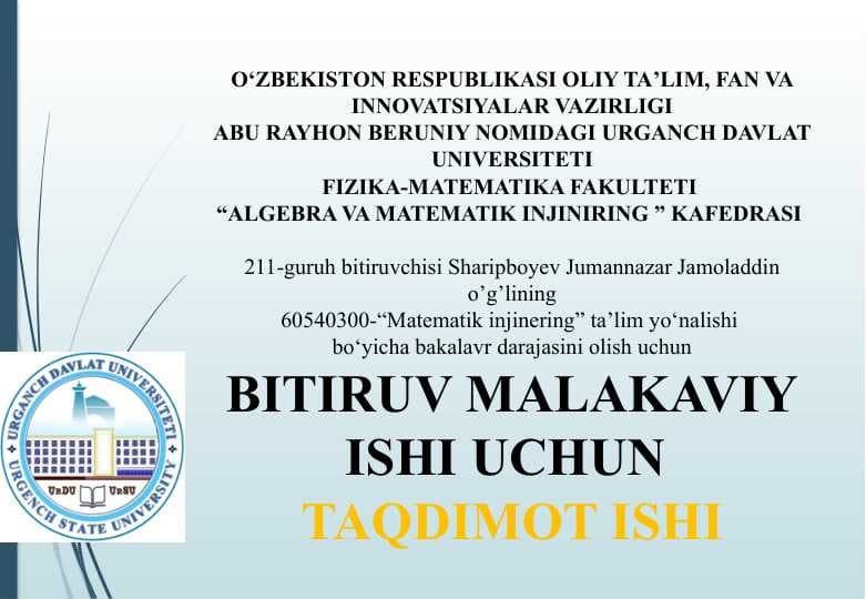 Chiziqli o’zgarmas koeffitsiyentli bir jinsli differensial tenglamalar sistemasi muvozanat nuqtasining klassifikatsiyasi