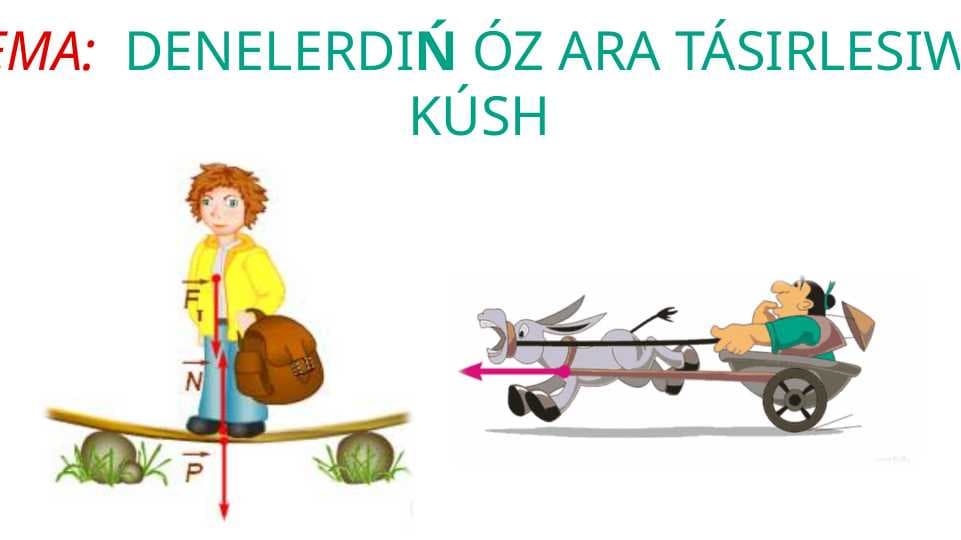 Denelerdiń óz ara tásirlesiwi. Kúsh