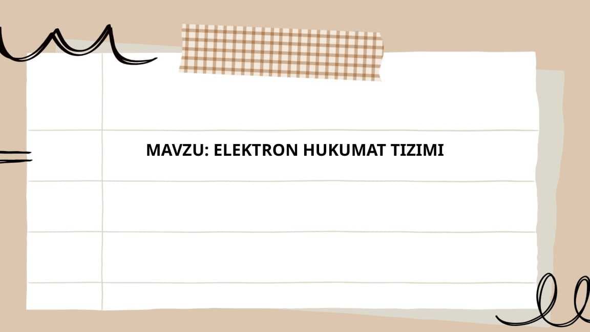 ELEKTRON HUKUMAT TIZIMI