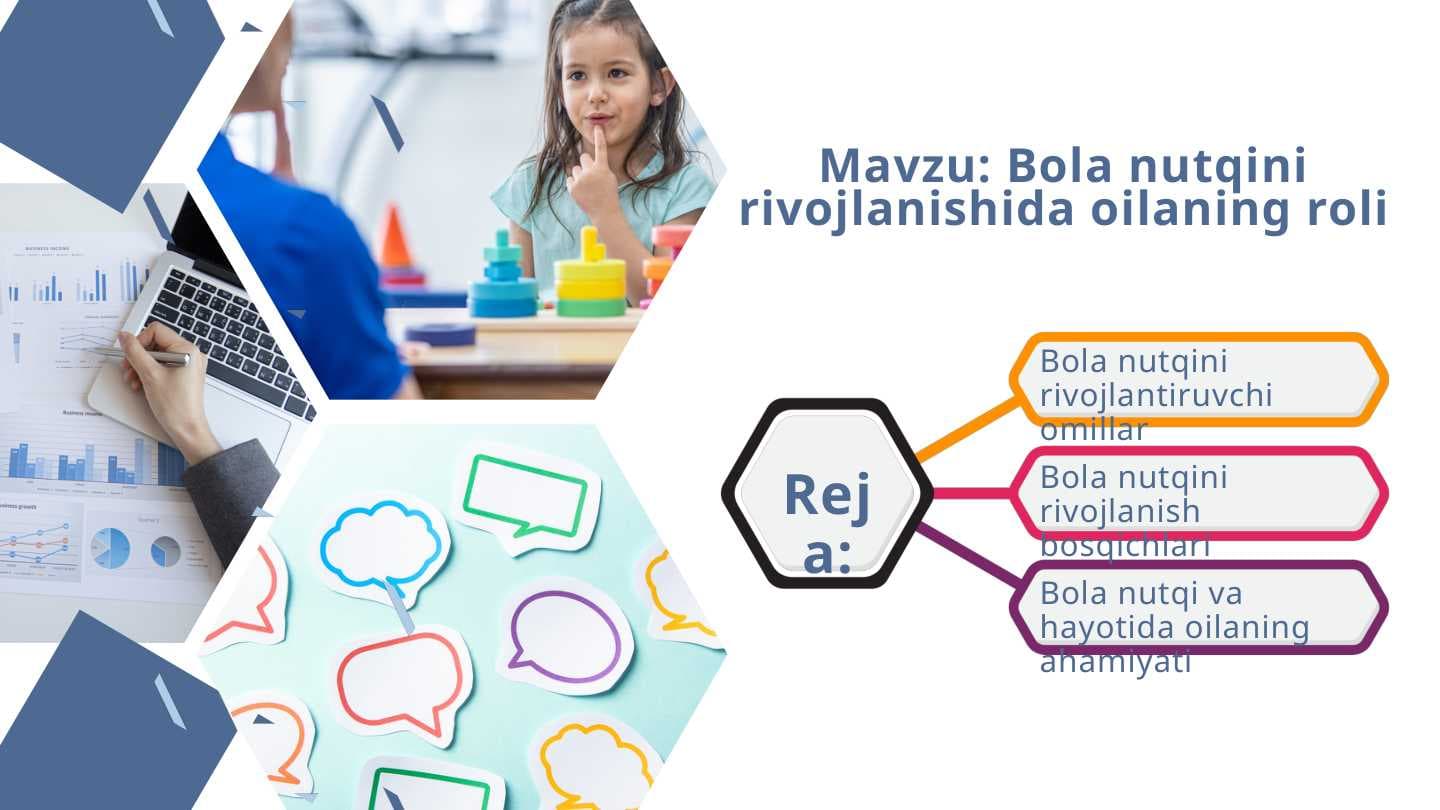 Bola nutqini rivojlanishida oilaning roli
