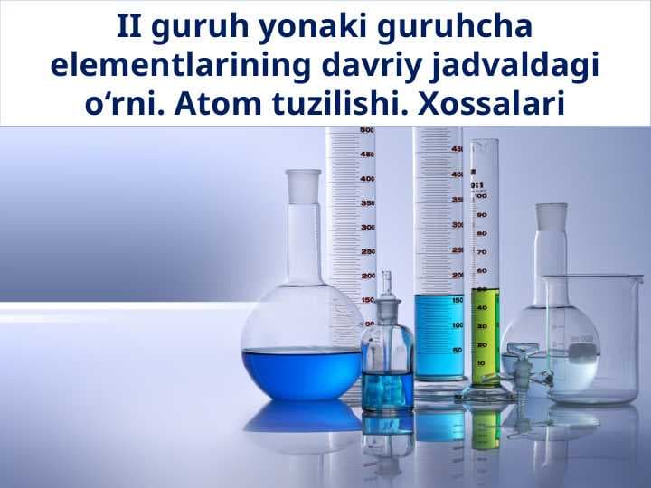 II B guruhcha elementlari