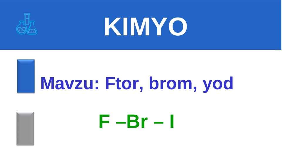 Ftor, brom, yod