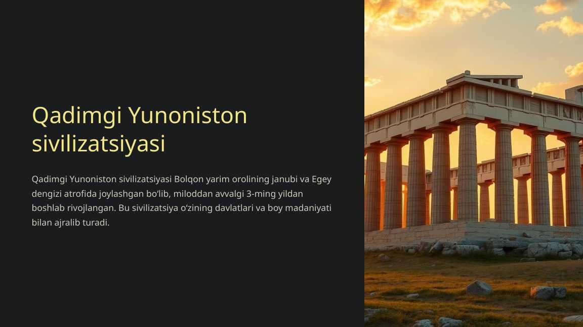 Qadimgi Yunoniston sivilizatsiyasi