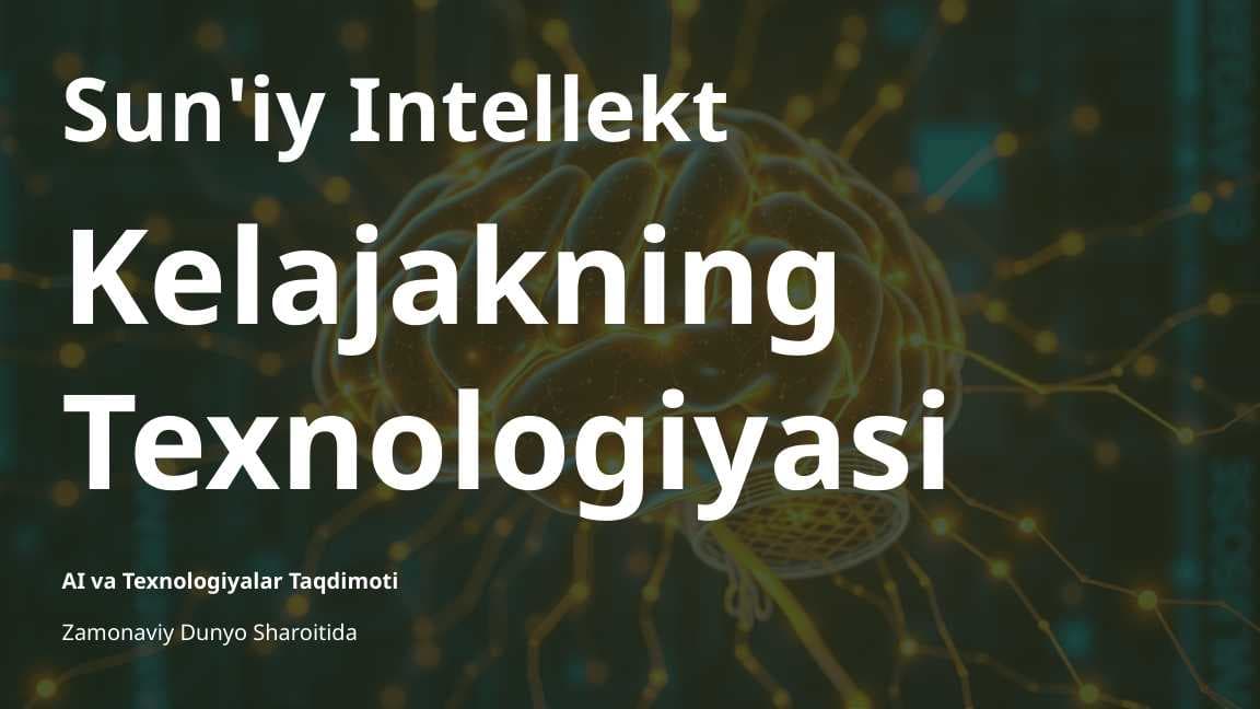 sun'iy intellekt nima