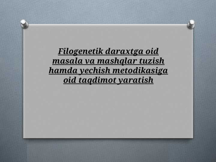 Filogenetik daraxt biologiya
